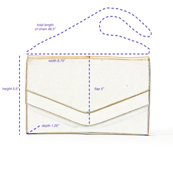 PANCALDI Vintage Leather Envelope Convertible Clutch/Shoulder Bag - Picture 6 of 16